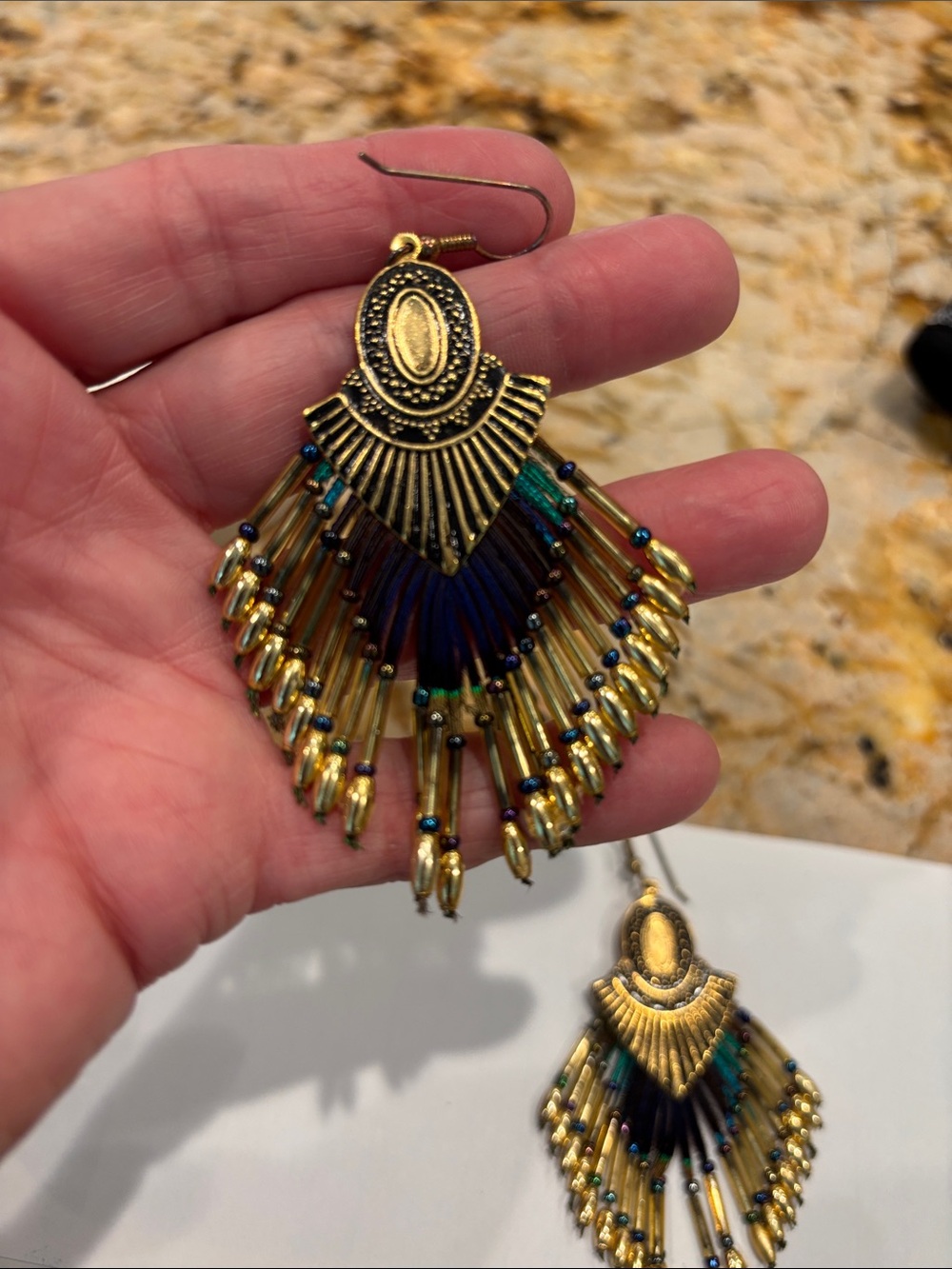 Wire hoop earrings